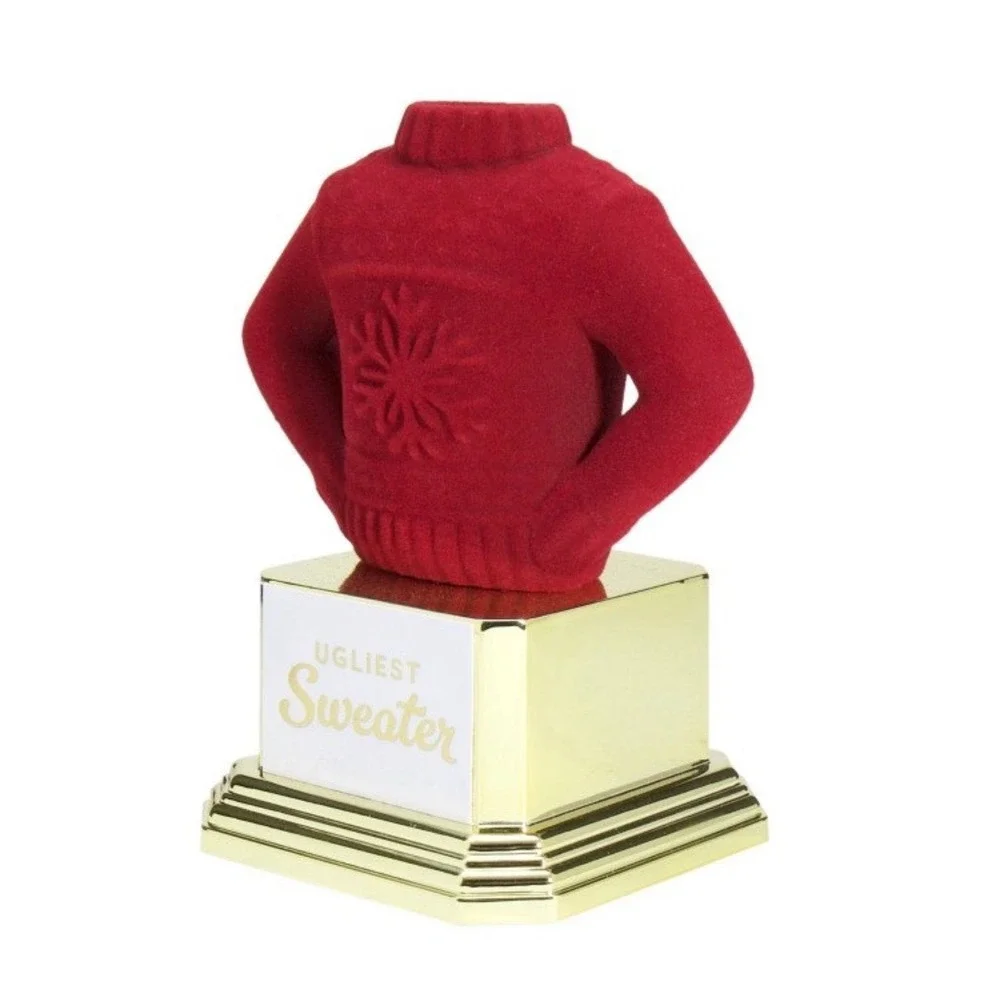 Paper Riot Co Ugly Sweater‎ Trophy Red Snowflake Holiday Party Award